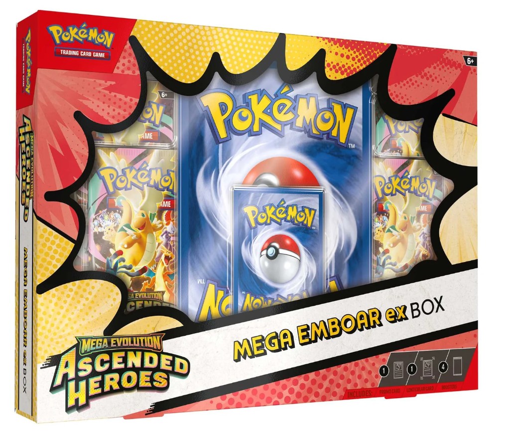 Pokemon Mega Evolution Ascended Heroes Mega Emboar ex Box, English
